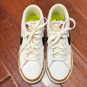 Nike Kids White and Brown Sneakers